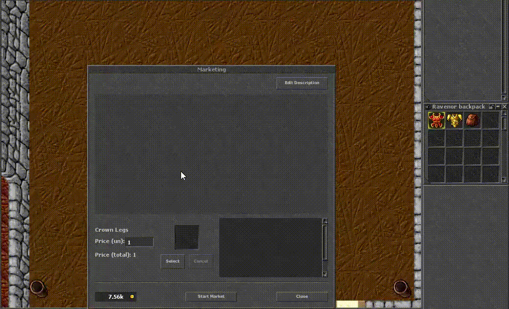 Adding Item to Market